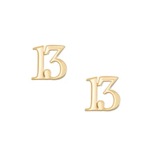 Load image into Gallery viewer, Lucky 13 Studs: 18K Gold Plated