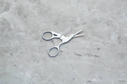 Gold-Tone or Silver Crane Scissors 3.5": Gold