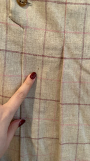 Tan and Pink Pleated Skirt, y2K, 28” Waist