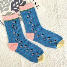 Load image into Gallery viewer, Tulip Mid Calf Floral Vintage Socks: Flower