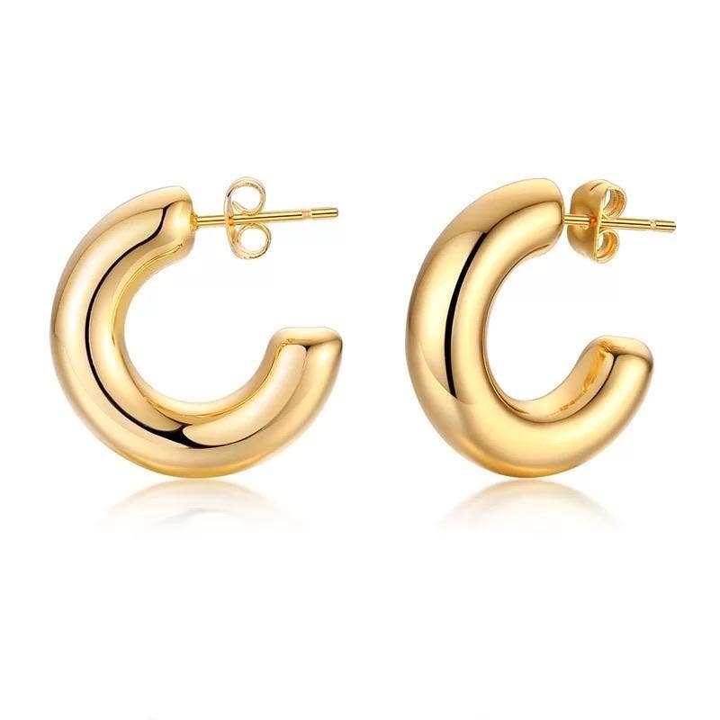 Chloe Mini Hoop: Silver