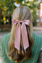 Load image into Gallery viewer, Oversized Matte Satin Hair Bow Barrette | Stella Bow OS: Hazelnut