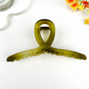 🍂 Matte Brown Large Claw Clip – 13cm Elegant Hair Accessor: Green