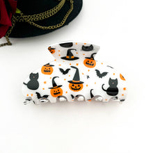 Load image into Gallery viewer, Spooky CuteGhost, Pumpkin &amp; Spirit Cat Halloween Claw Clip: Black