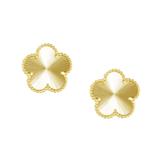 Adeline Clover Stud Earring Gold: Silver