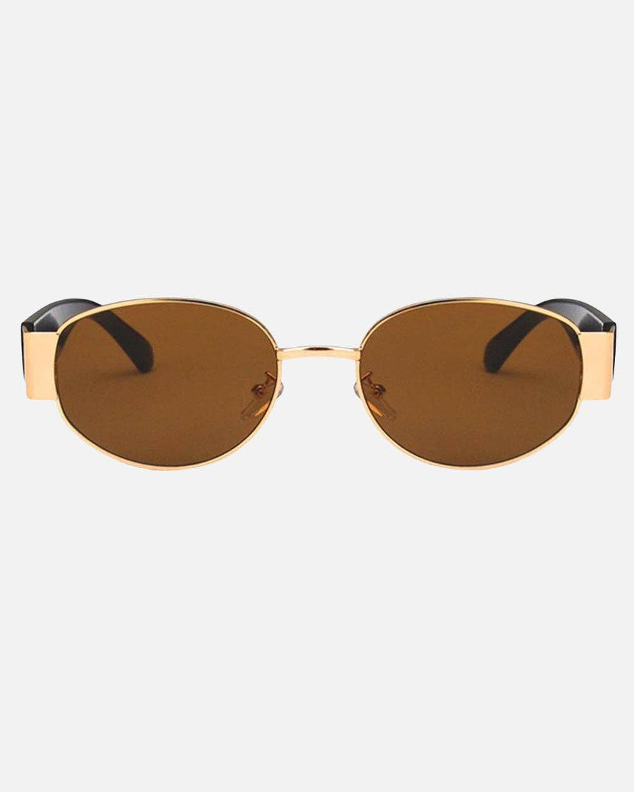 Elliott Polarized Sunglasses: Black/Gold