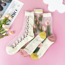 Load image into Gallery viewer, Tulip mid-calf summer stockings: B