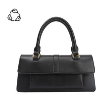 Load image into Gallery viewer, Carol Black Recycled Vegan Top Handle Bag