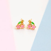 Load image into Gallery viewer, Cherry Studs: Silver