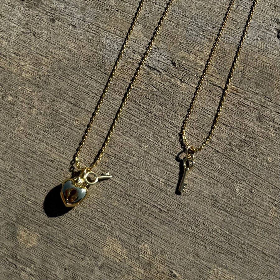 Key to My Heart Necklace: 20" Adjustable Chain