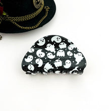 Load image into Gallery viewer, Spooky CuteGhost, Pumpkin &amp; Spirit Cat Halloween Claw Clip: Black