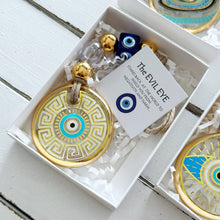 Load image into Gallery viewer, Evil Eye Wall Hanging, Gold Evil Eye Wall Decor, Protection: Style 1