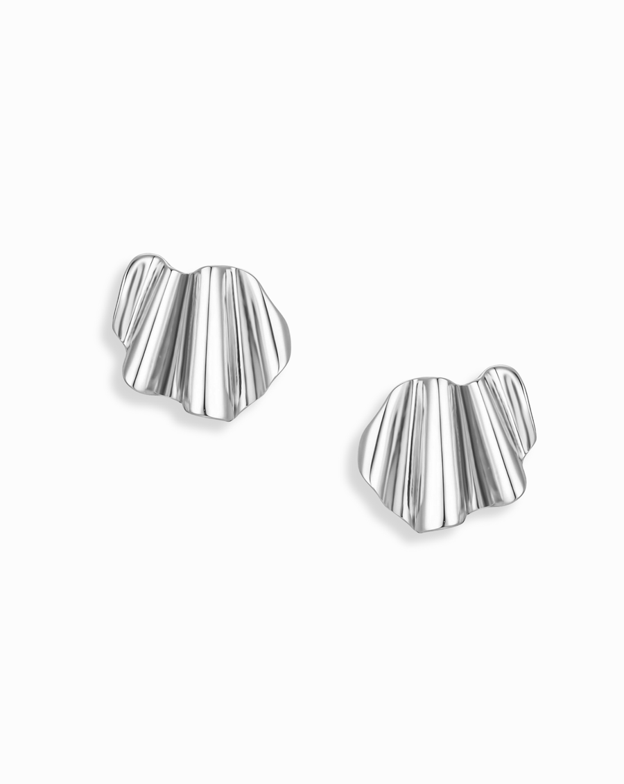 Mari Statement Studs: Silver