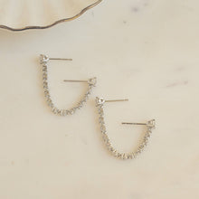 Load image into Gallery viewer, Two-Piercing Tennis Chain Link Studs: Gold