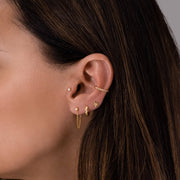 Chain Stud Earrings: Gold