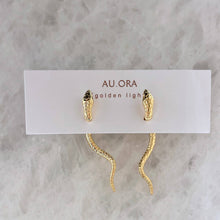 Load image into Gallery viewer, Serpentine Earrings: Gold