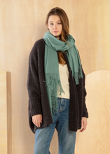 Load image into Gallery viewer, Cozy Woven Cashmere Wrap Shawl Scarf Throw: Black
