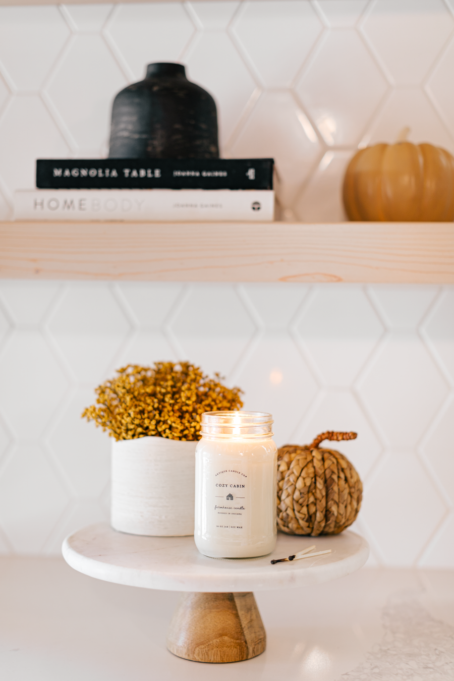 Cozy Cabin - Soy Wax Mason Jar Candle: 16 oz