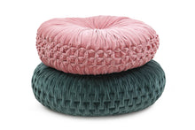 Load image into Gallery viewer, Velvet Round Handmade Pillow - Blush Pink - 16 Inch