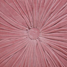 Load image into Gallery viewer, Velvet Round Handmade Pillow - Blush Pink - 16 Inch