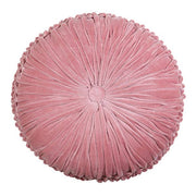 Velvet Round Handmade Pillow - Blush Pink - 16 Inch