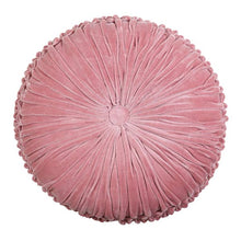 Load image into Gallery viewer, Velvet Round Handmade Pillow - Blush Pink - 16 Inch