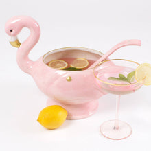 Load image into Gallery viewer, Flamingo Punch Bowl &amp; Ladle