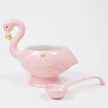 Load image into Gallery viewer, Flamingo Punch Bowl &amp; Ladle