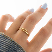 Open Spiral Ring: Gold / 7