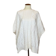 Brooks Brothers White Fisherman Cape, 1980s, 56” Bust