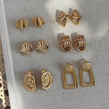 Load image into Gallery viewer, Mari Statement Studs: Yellow Gold