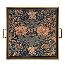 Load image into Gallery viewer, William Morris Honeysuckle Decorative Tray with Brass Handle: Small