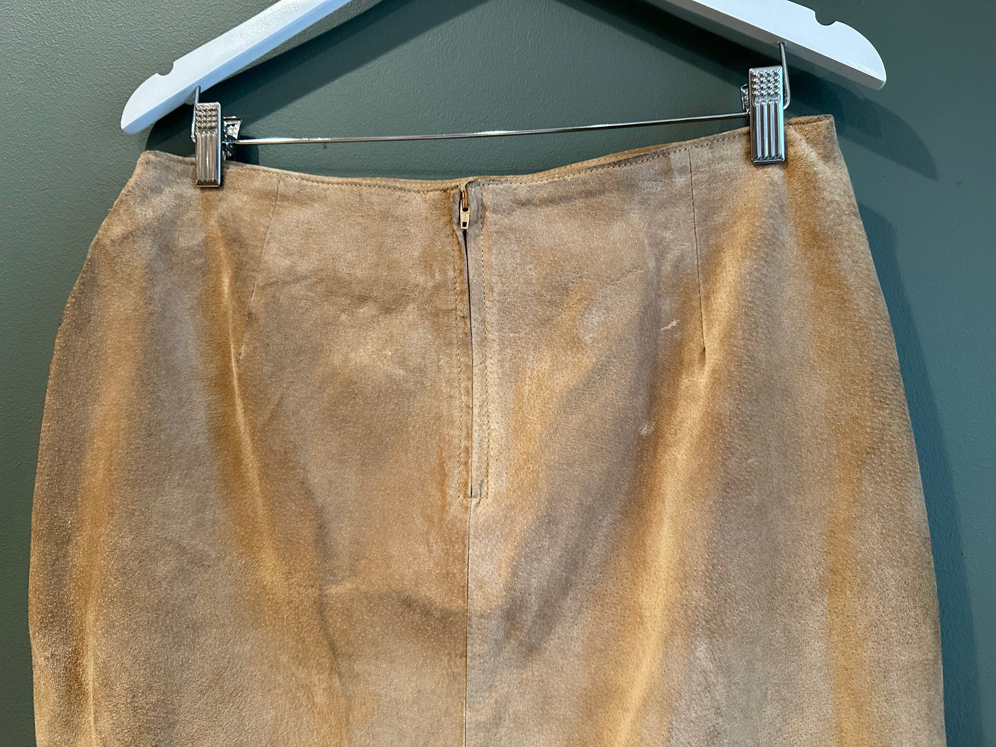 Suede Skirt, 1990's, 30" Waist, as is
