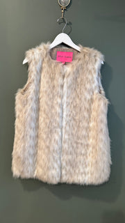 Betsey Johnson Fur Vest, 1990s, 44” Bust