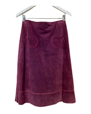Purple Suede Skirt, 1970s, 28” Waist, As Is