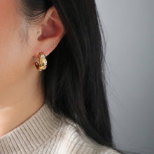 Load image into Gallery viewer, Mosaic Hoops | Multicolor Gem Hoops