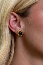 Load image into Gallery viewer, Saylor Tiger Eye Studs: 0.6"