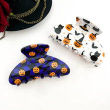 Load image into Gallery viewer, Spooky CuteGhost, Pumpkin &amp; Spirit Cat Halloween Claw Clip: Black
