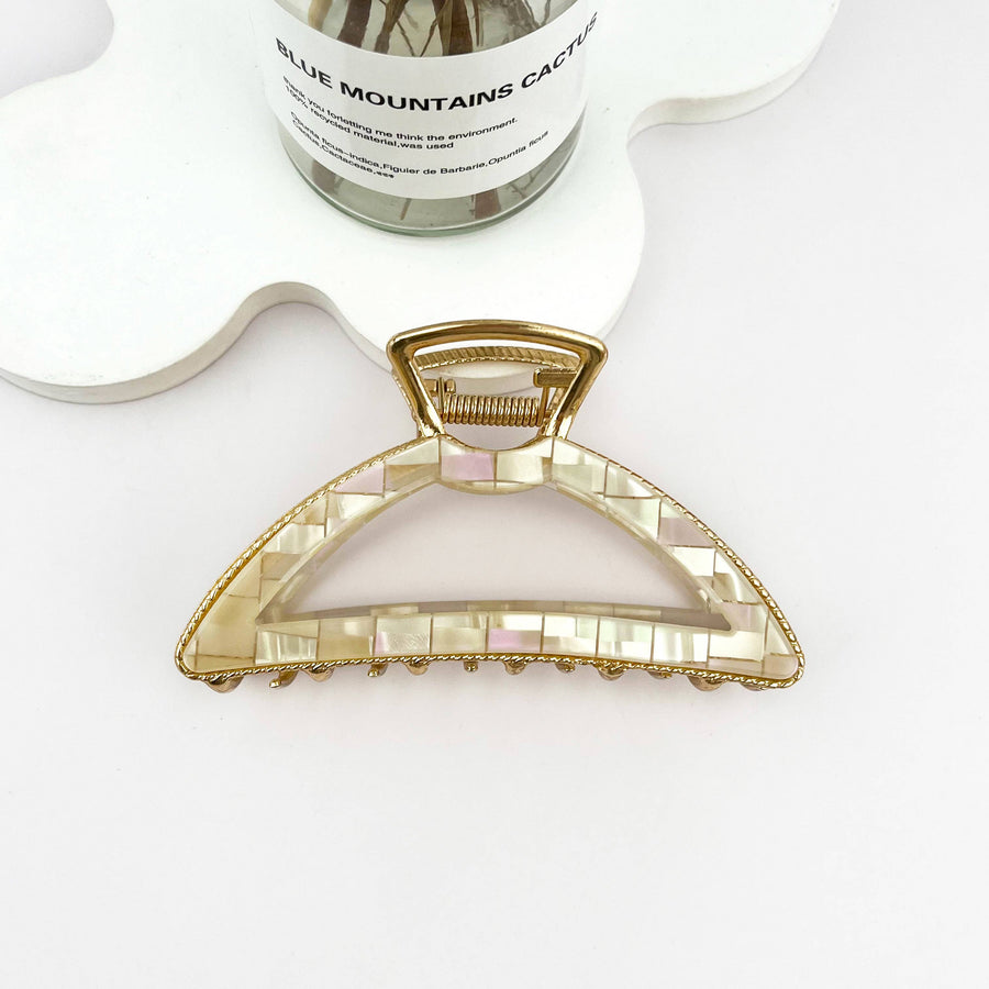 Minimalist Elegant Alloy & Acetate Hair Claw Clip ✨: C