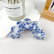 Wave flowers hair Claw clip: B
