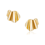 Mari Statement Studs: Yellow Gold