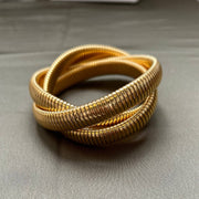 Infinity Multi Layered Bracelet: Gold / 6.5"