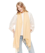 Cozy Woven Cashmere Wrap Shawl Scarf Throw: Camel