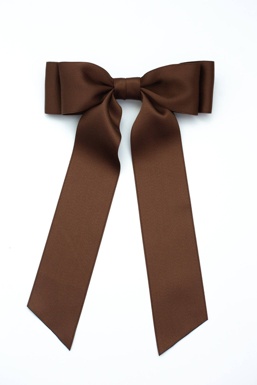 Oversized Matte Satin Hair Bow Barrette | Stella Bow OS: Hazelnut