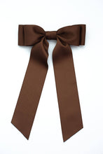 Load image into Gallery viewer, Oversized Matte Satin Hair Bow Barrette | Stella Bow OS: Hazelnut