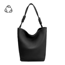 Load image into Gallery viewer, Adeline Black Recycled Vegan Tote Bag