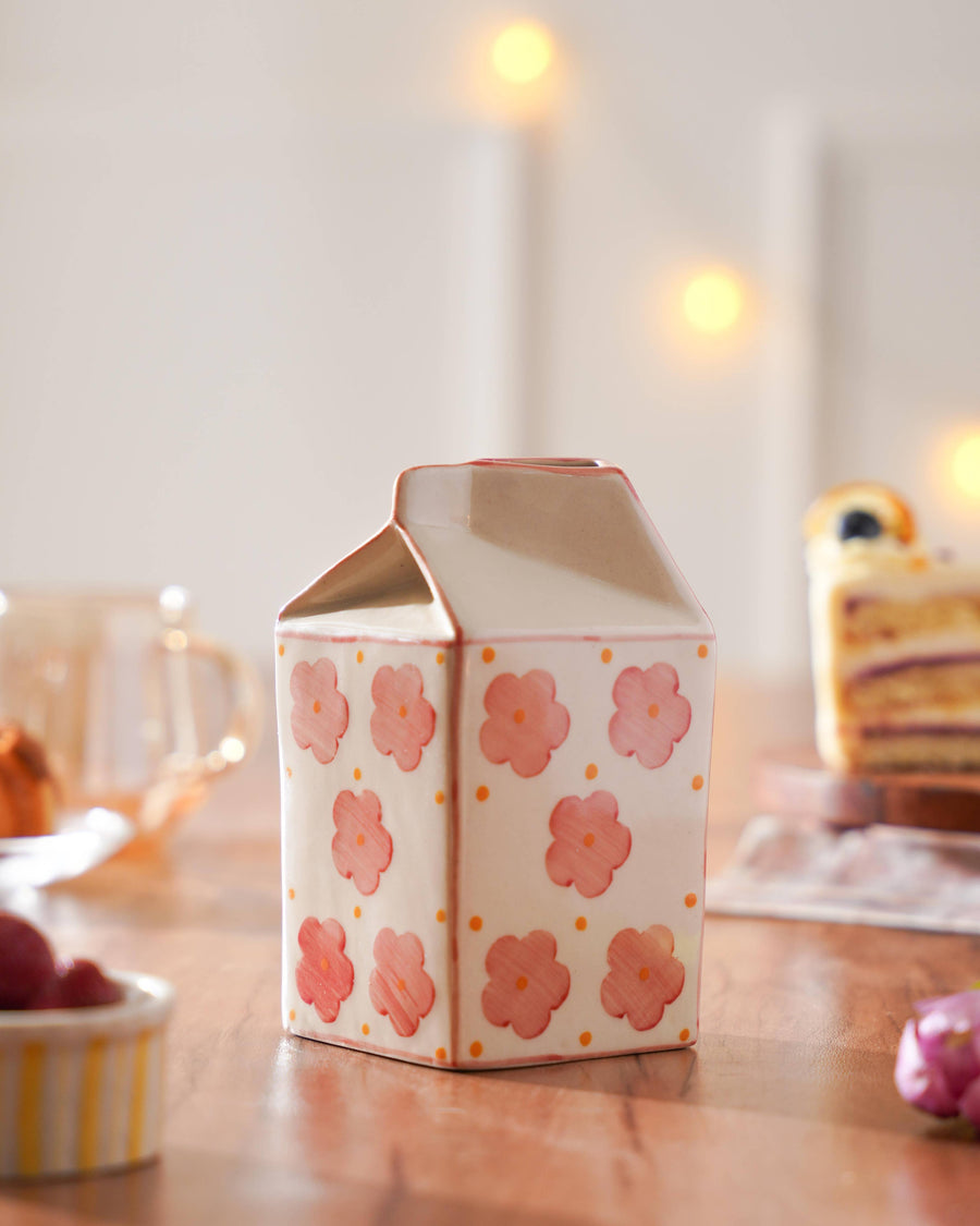 Milk Carton Shaped Vase, 525ml