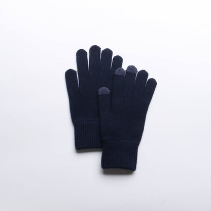 Touchscreen Gloves in Merino Wool: Black