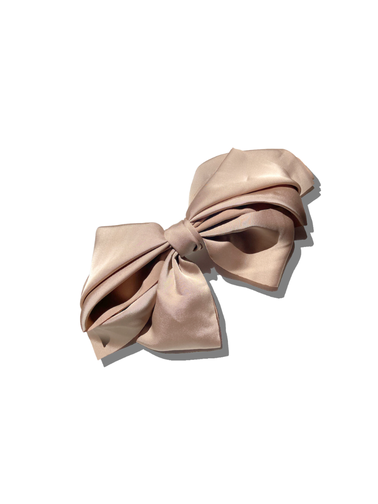 Handmade Satin Bow Hair Clip | Holiday Accessories: Red