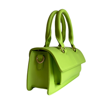 Load image into Gallery viewer, Carol Lime Recycled Vegan Top Handle Bag